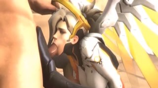 This 3D Mercy with Big Round Titty Loves a Huge Thick Cock