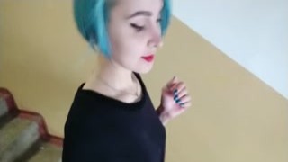 Forest Whore - Girl Fucks Herself While a Painter Worki