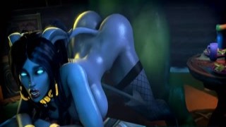 Video Games 3D Babes Enjoying a Big Cock