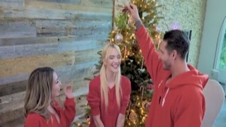 Couple fuck stepdaughter for Christmas