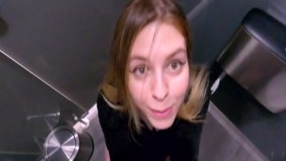 Milfetta - Unlucky Shoplifter Fucked in Mall Toilet - Real Public - Risky Sex - POV