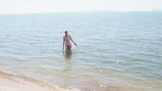 Arousins - Ann Joy Naked Sunbathing On A Peaceful Beach