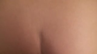 Short haired MILF with saggy tits provides blowjob and rides her stud on the top