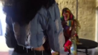 Gem Jewels fucked by clown in public