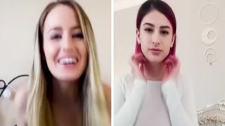 Horny Lesbians masturbates together