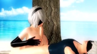 Cool 3D Animation Compilation of 2B with Big Nice Titties