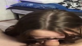 airaccoon - A beautiful schoolgirl with glasses sucks her tutors dick 2