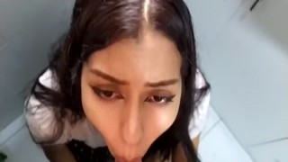 Dollbabybell - I caught her cleaning her kitchen and I couldnt help but fuck her