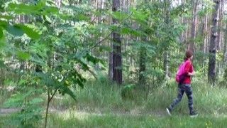 Petite German Teen TinyEmily talk to Public Creampie Fuck by Stranger in Forest