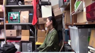 Asian shoplifter fucks officer to get her way out