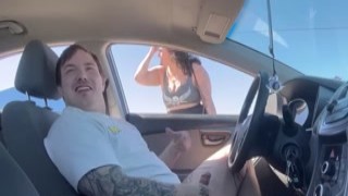 BBW Josie Fucks A Guy In A Car