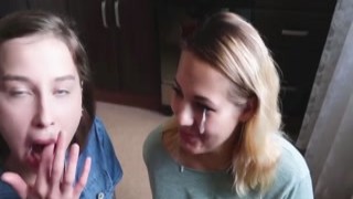 Alina & Laura Blowjob