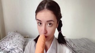 Taya Sia - Schoolgirl Learns to Suck Cock on Camera