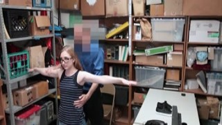 Nerdy blonde gets choked and fucked hard