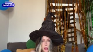 Alexa PoshSpice - A young witch seductively swallows a magic wand and creamily squirts with her pussy