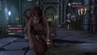 Skyrim futanari sex lesson for teen