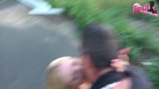 german public creampie on street