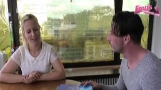 German chubby blonde college girl get fucked from teach