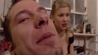 House wife in funny mask sucks czech wife porn cock