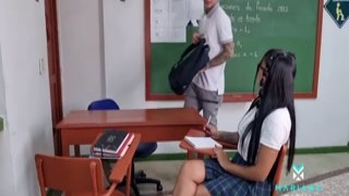 Mariana Martix - Students Fuck Secretly from their Teacher in the Classroom &amp; Danner Mendez