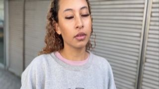 Attractive black bitch Yasmine De Leon obtains snugly mummified and mouth fucked