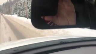 HungryKittty - Risky taxi ride naked to Santa Claus