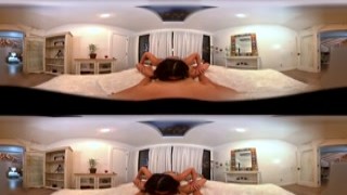 VR STEREOSCOPIC 360 - SHY LOVE EATS JENNA SATIVA &amp; RIDE