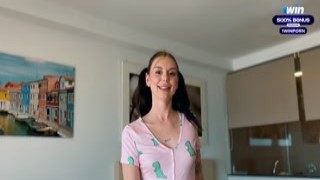 Eva Soda - Stepsister in pajamas begged for a hard anal fuck!