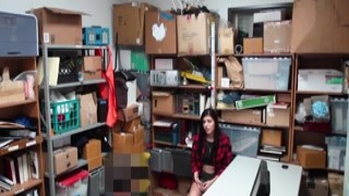 Shoplifting teen got punished in a 3some