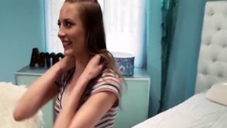 Teen babe films lesbian bff eating pussy