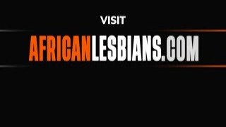 Real amateur African lesbians fucking with a strap-on