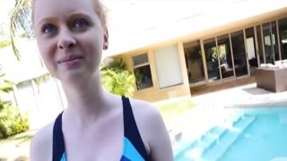 small bodied blonde teen is screwed negative doggy style