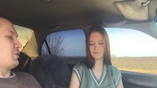 airaccoon - Schoolgirl gave a public blowjob in car and asked to take her home