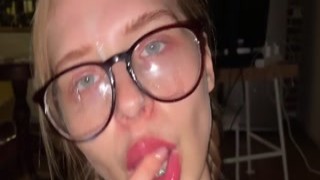 CaliforniaBabe - A Schoolgirl Gives A Hot Blowjob To A