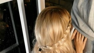 Cheese Cake - Hot Blonde Smokes on the Balcony and Sucks a Dirty Dick