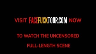 Face Fuck Tour - Skinny Latina Sluts Throat Fucked In Hot Threesome