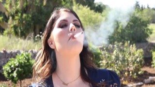 Terri Lou - SMOKING HOT FANTASY - Terri Lou cigarette tease (nothingbutcurves)