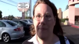 Fat street chick in glasses sucks big dick 2