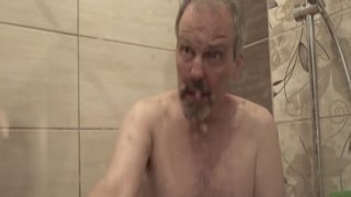 Hot teen joins to grandpa in the shower