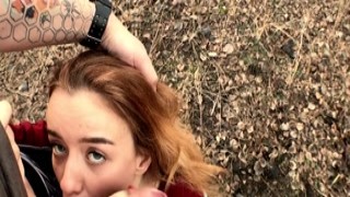 AdolfXNika - Redhead Bitch Swallows a Dick in a Birch G