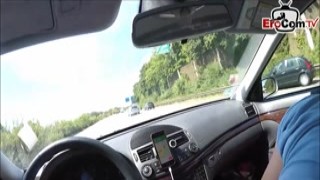 german skinny redhead bitch public blowjob in car