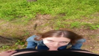 NikaBunny69 - I went for a walk after fucking at home and decided to suck him off again and swallow cum outdoors