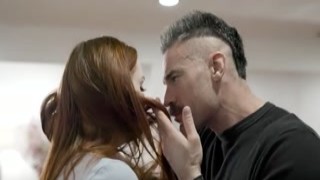 Widower fucking his stepsons redhead gf