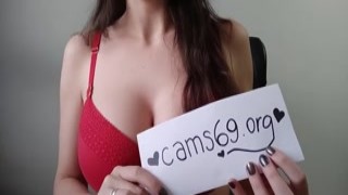 Gorgeous Brunette with Perfect Tits Naked on Webcam