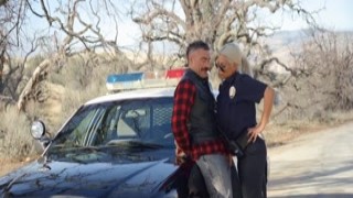 Bridgette B - Police Woman bangs on Car