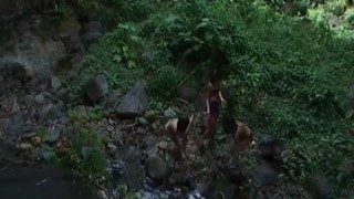 3 Girls Under The Waterfall