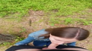 NikaBunny69 - I went for a walk after fucking at home and decided to suck him off again and swallow cum outdoors