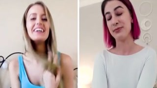 Scarlett and Kristen taste the joy of lesbian way